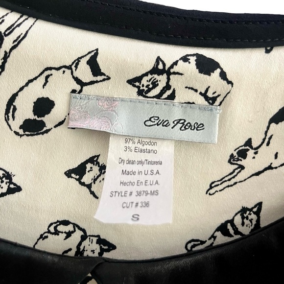 Eva Prose Off-white Scoop Neck Sleeveless Cat Dress - Picture 5 of 5